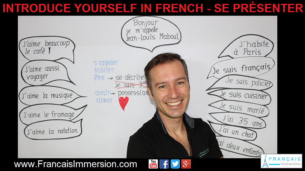 Introduce Yourself In French Se Presenter Francais Immersion